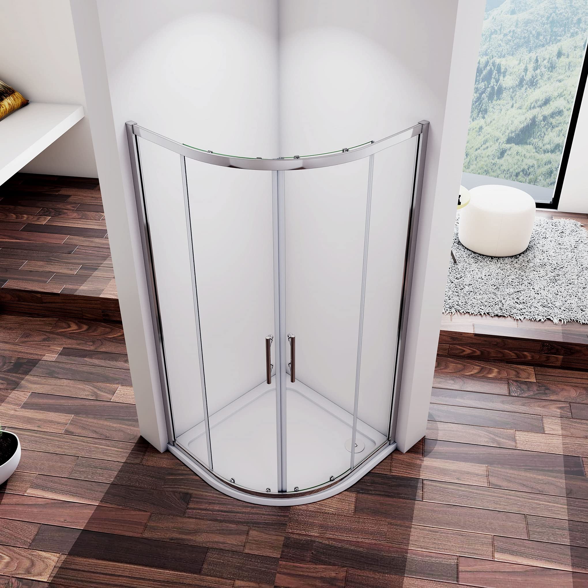 Cabine De Douche 130cm Avec Porte Coulissante – Forte Mercurio (Neuve Sous Emballage)