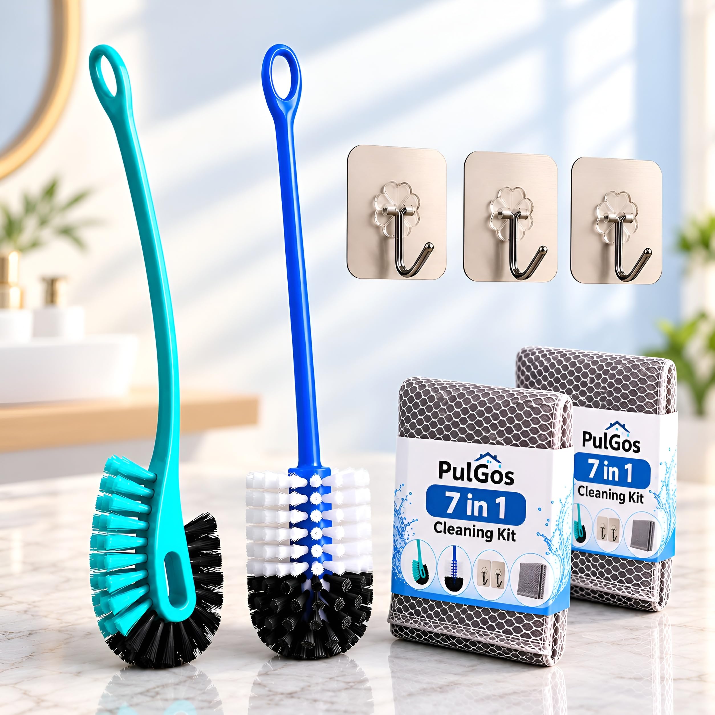PulGos 7-in-1 Toilet Cleaning Set - Clean Your Bathroom! -1