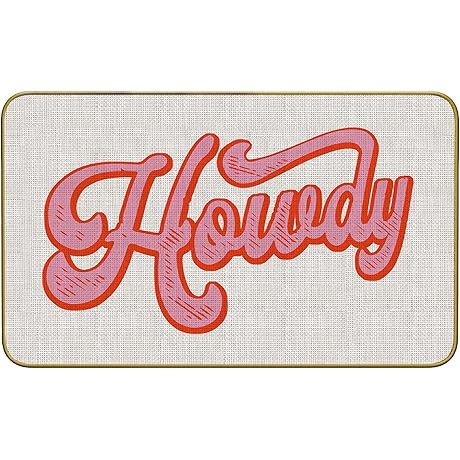 Howdy Doormat - Welcoming Pink Door Mat for Perfect House Decor