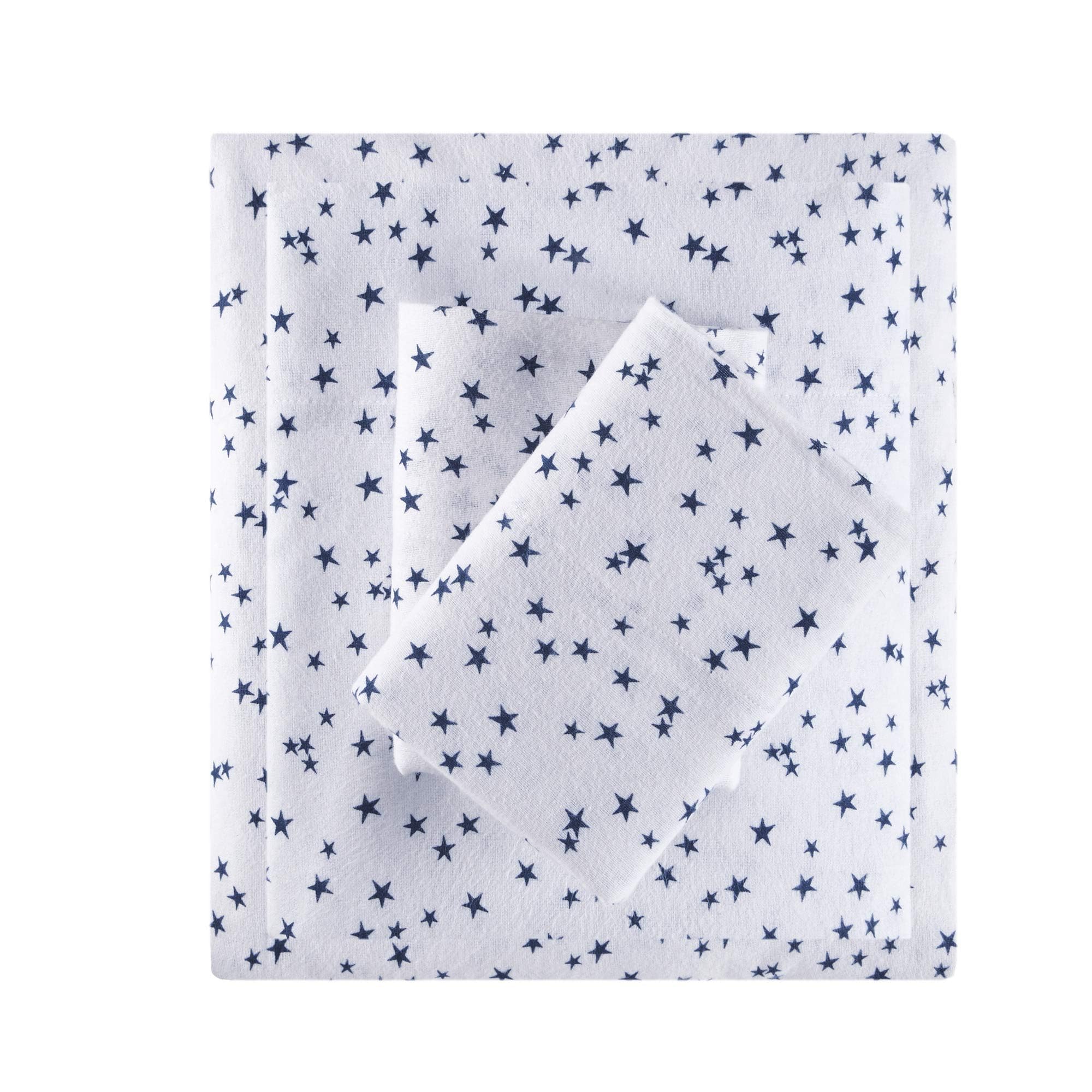 Intelligent Design Cozy Soft 100 Cotton Flannel Print Animals Stars Cute Warm Ultra Soft Cold Weather Sheet Set