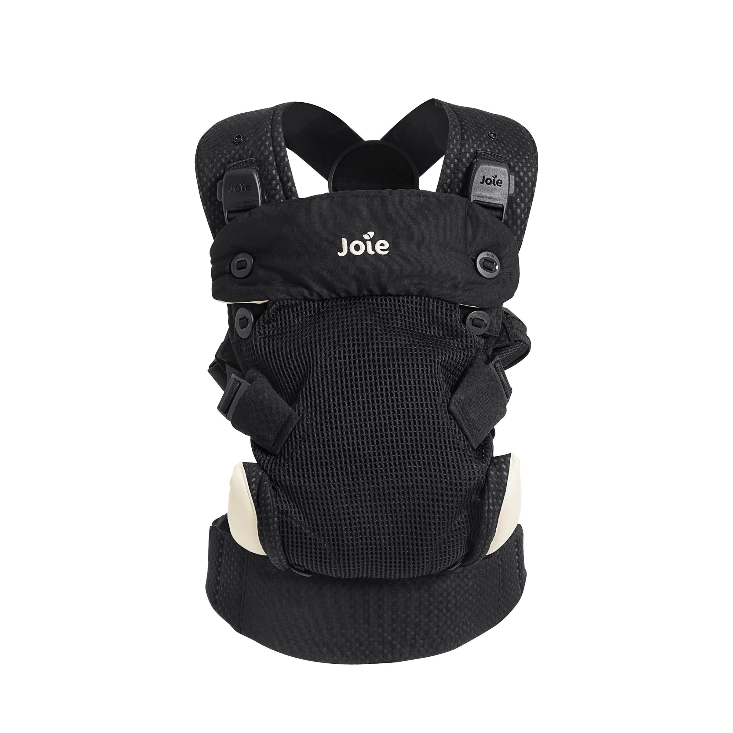Joie Savvy Lite Air 3-in-1 Baby Carrier – Lightweight, Ergonomic Baby Carrier with 3 Carry Positions, Breathable Fabric, Padded Straps, and Lumbar Support (Jet)