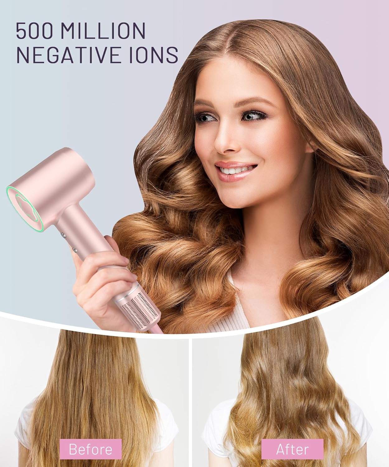 Cosy hair dryer lightweight ergonomic handle in use.