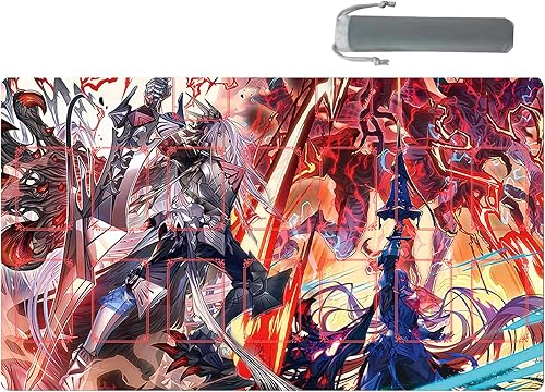 Vista 43 de ygo playmat - Alfombrilla para competición de videojuegos, carpeta de tarjetas de 23.6 x 13.7 pulgadas Vencer el alma 1,Azamina Hamartia,Acceso a