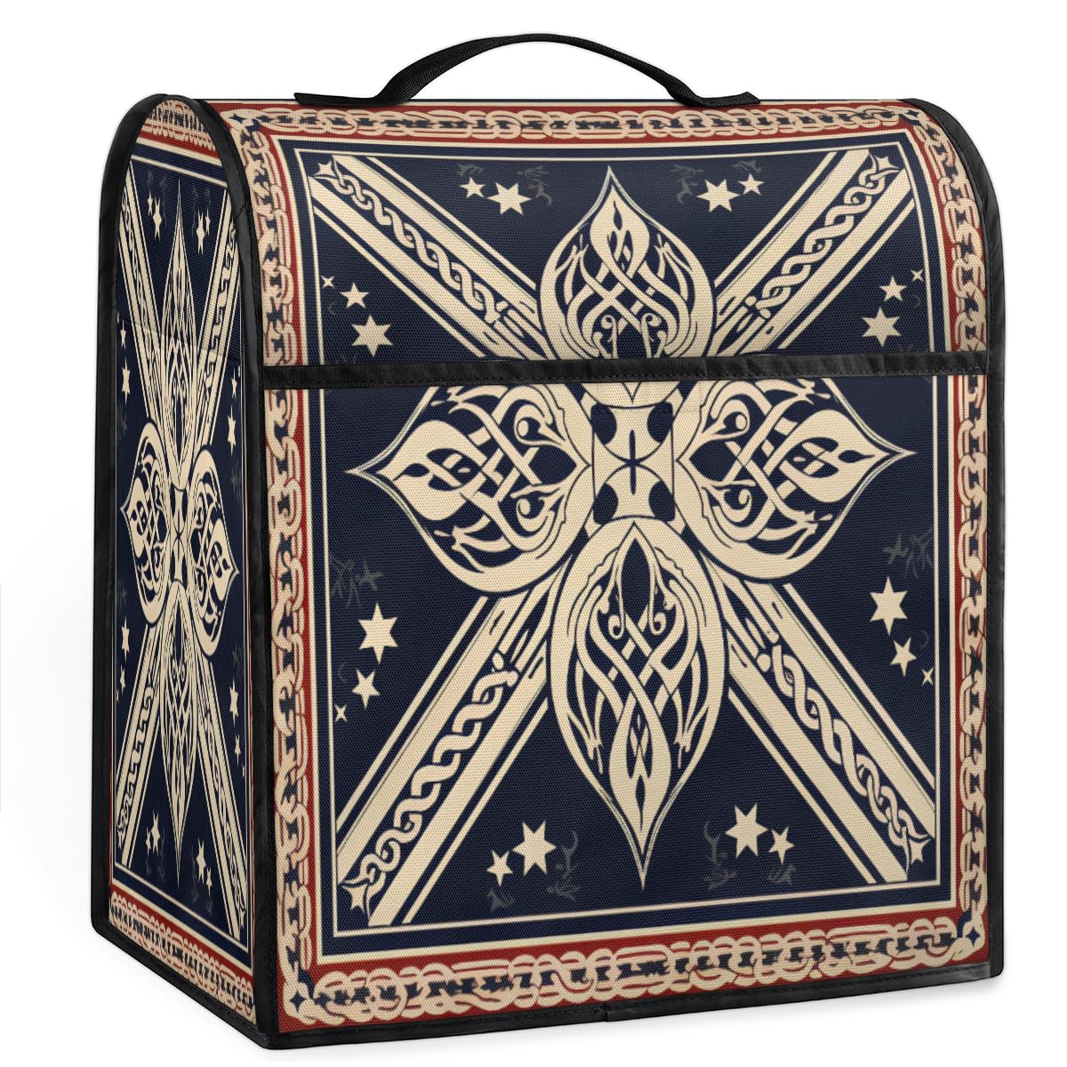 Coffee Maker Cover Aztec Ethnic Theme Kitchen Appliance Covers Small Appliance Covers Blender Cover Juicer Cover Dust Covers for Kitchen Appliances with Top Handle and Pockets,Washable,C517