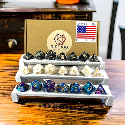 Miniatura 3 de Soporte para dados DND accesorios de Calabozos y Dragones estante de exhibición de dados de 3 niveles montaje de 10 segundos estantes de