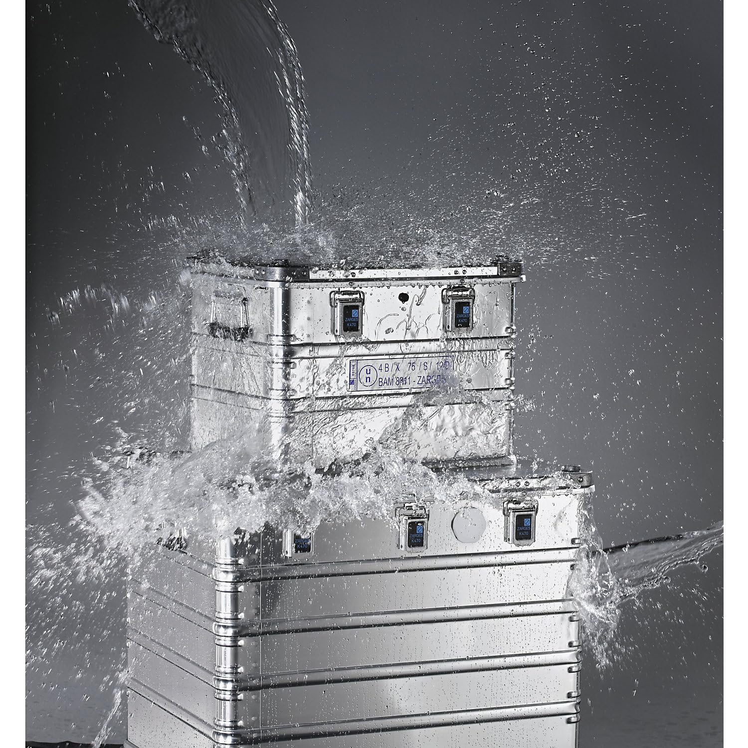 ZARGES | Alu-Universalbox IP65 | Inhalt 157 l, Außenmaß LxBxH 800 x 600 x 410 mm
