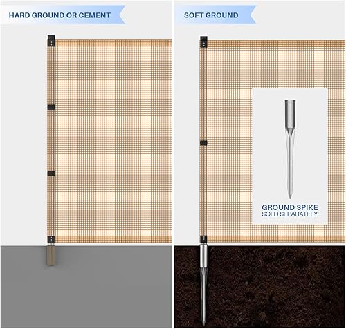 Miniatura 2 de E&K La pantalla de valla para exteriores incluye postes de valla para jardín de verduras, patio trasero, pollo, patio, malla de malla de seguridad