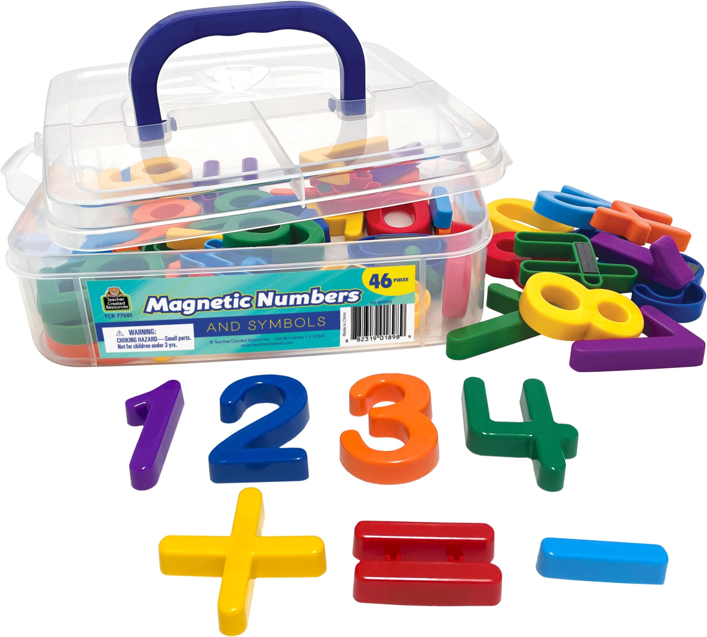 - Magnetic Numbers and Symbols, 46 Pieces, Plastic(TCR77581)