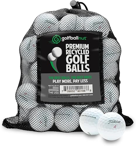 Usado y reciclado para Titleist Pro V1 2021 y Pro V1x 2021 Mint 5A (blanco y amarillo) (24 y 48) bolsa de malla para pelotas de golf incluida