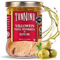 Vista 35 de Tonnino Filetes de atún bajos en calorías y sin gluten de aleta amarilla en aceite de oliva, 6.3 onzas, pimienta negra (paquete de 6)