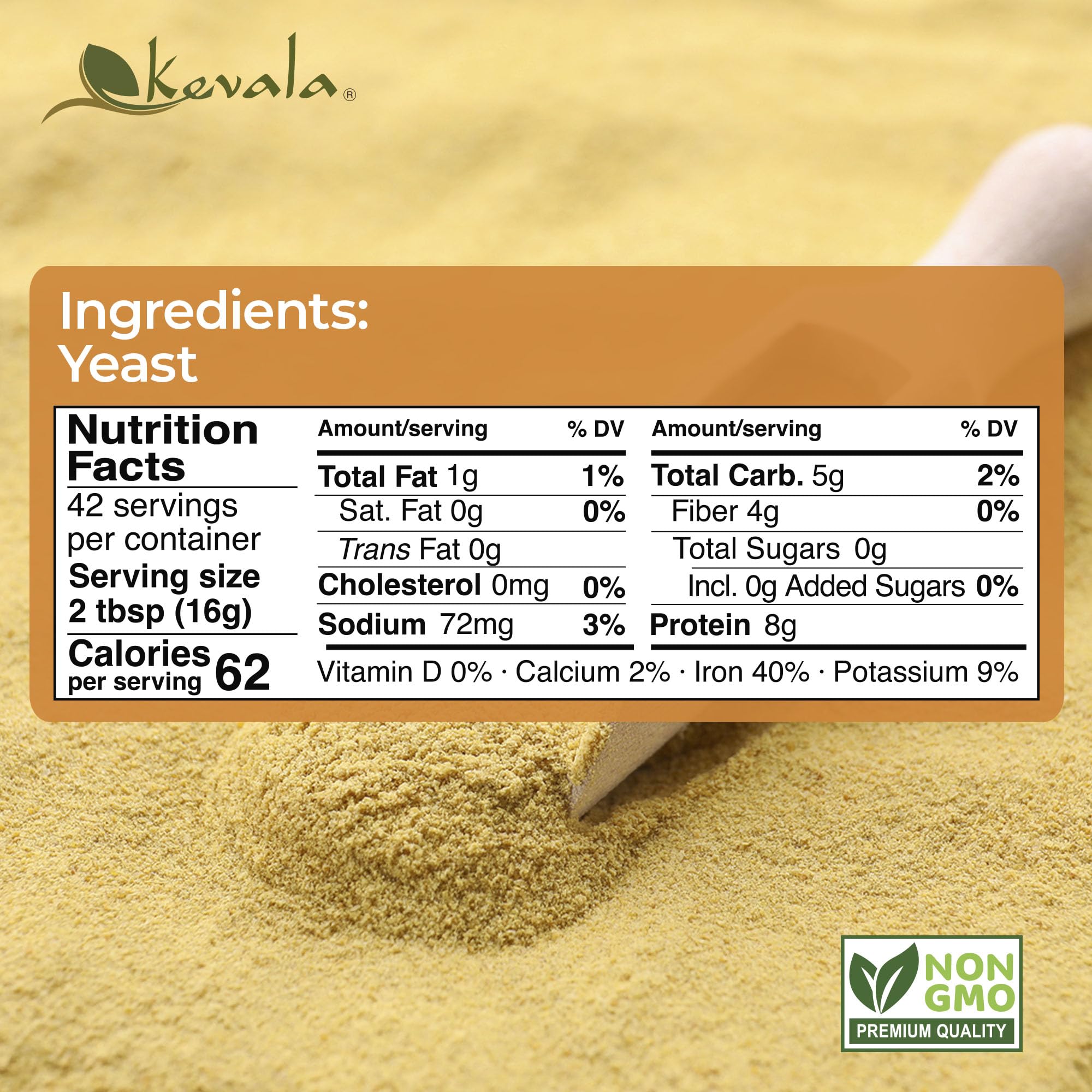Kevala Nährhefe – 0,7 kg, unangereichertes Pulver für veganes Kochen