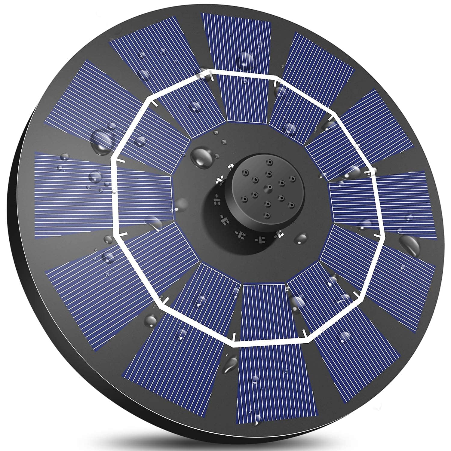Drumstone (𝟏𝟓 𝐘𝐞𝐚𝐫𝐬 𝐖𝐚𝐫𝐫𝐚𝐧𝐭𝐲) Solar Bird Bath Fountain Pump with 6 Nozzles | Floating Solar Powered Water Fountain for Garden, Pond, Pool & Outdoor Bird Baths-image-8