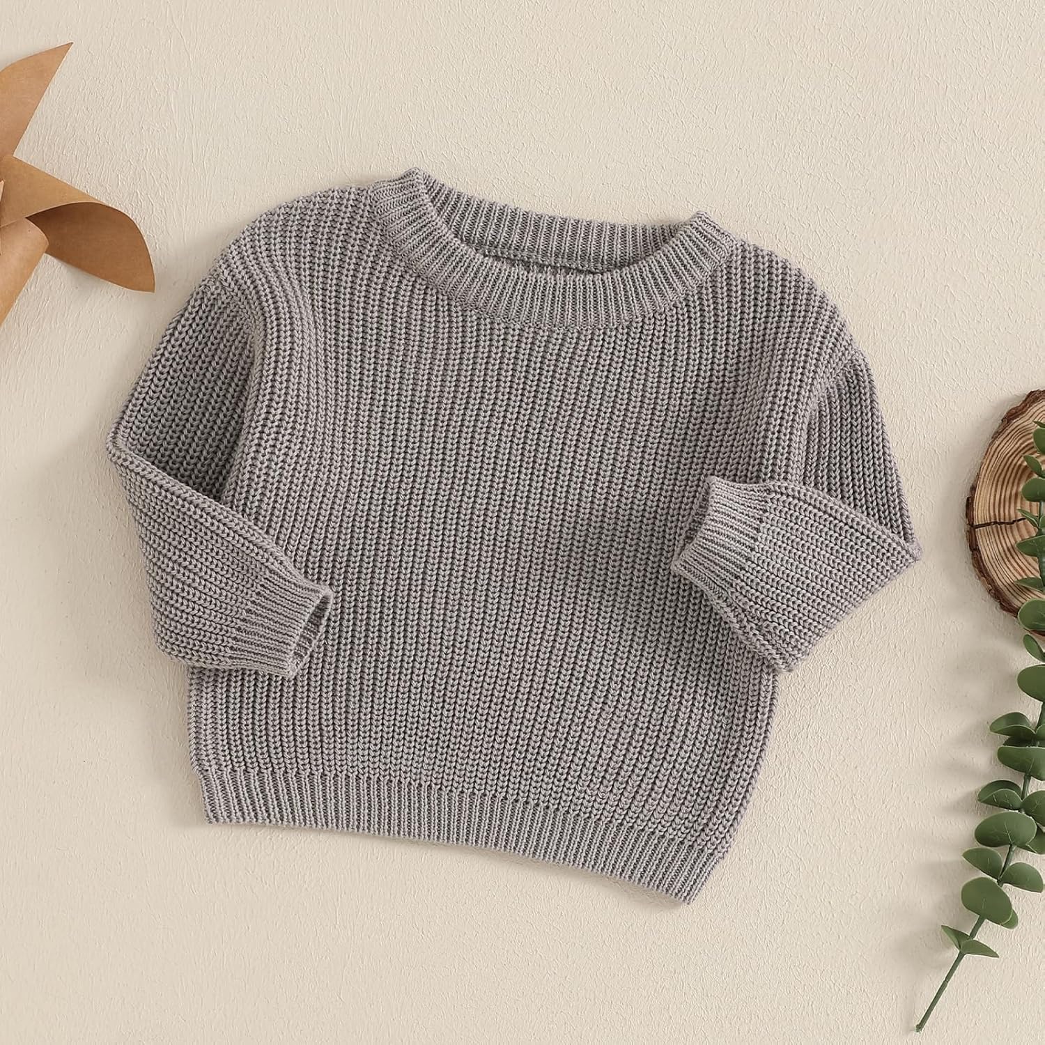 Newborn Infant Baby Girl Boy Knit Sweater Crewneck Pullover Long Sleeve Chunky Sweater Toddler Fall Winter Clothes - Image 7