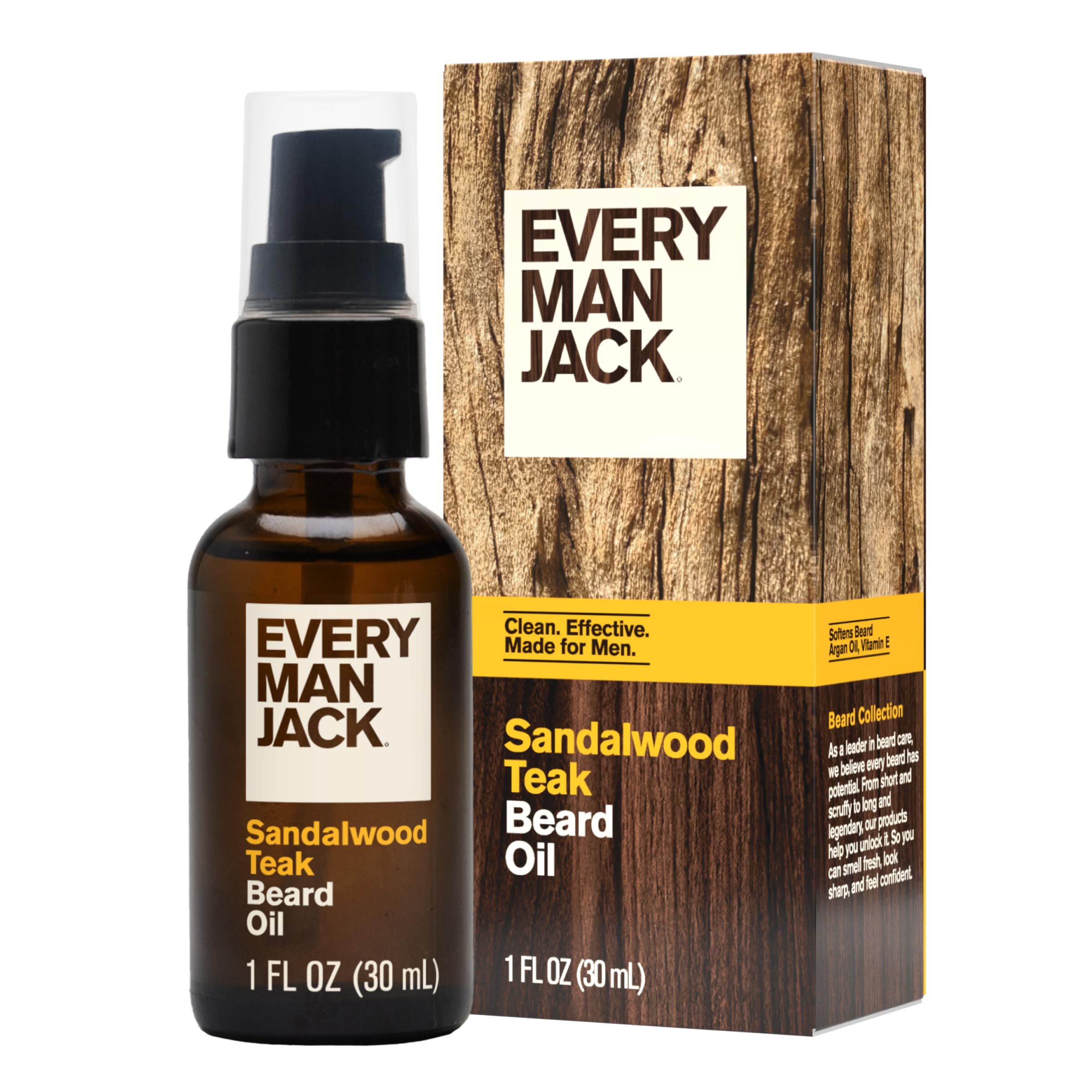 Every Man Jack Beard Oil, Sandalwood, 1 Fluid Ounce-image-8
