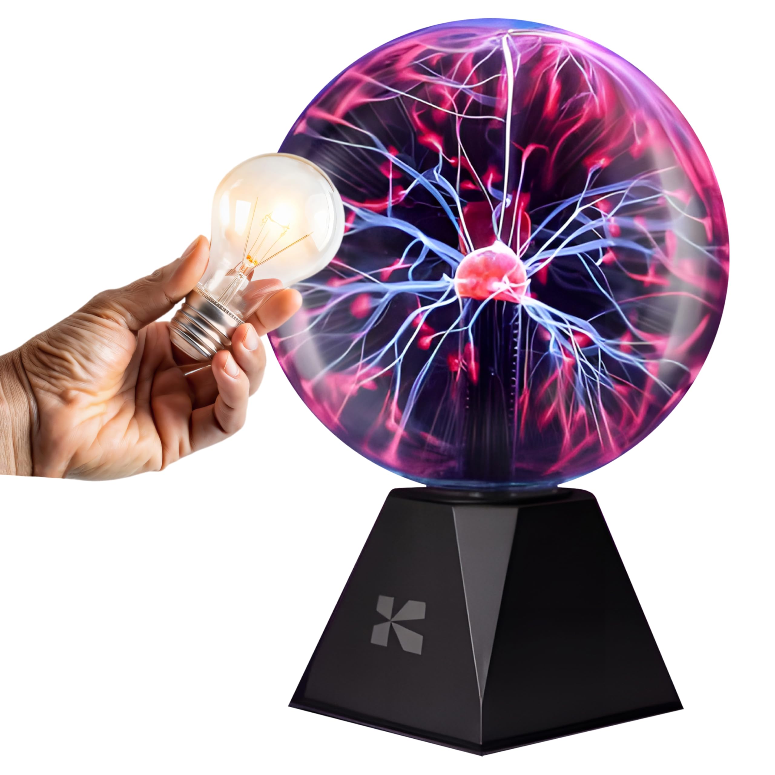 Katzco Plasma Ball - Scientific Set with a Lightning Charged Bulb - Nebula, Lightning, Plug-in - for Parties, Decorations, Prop, Home