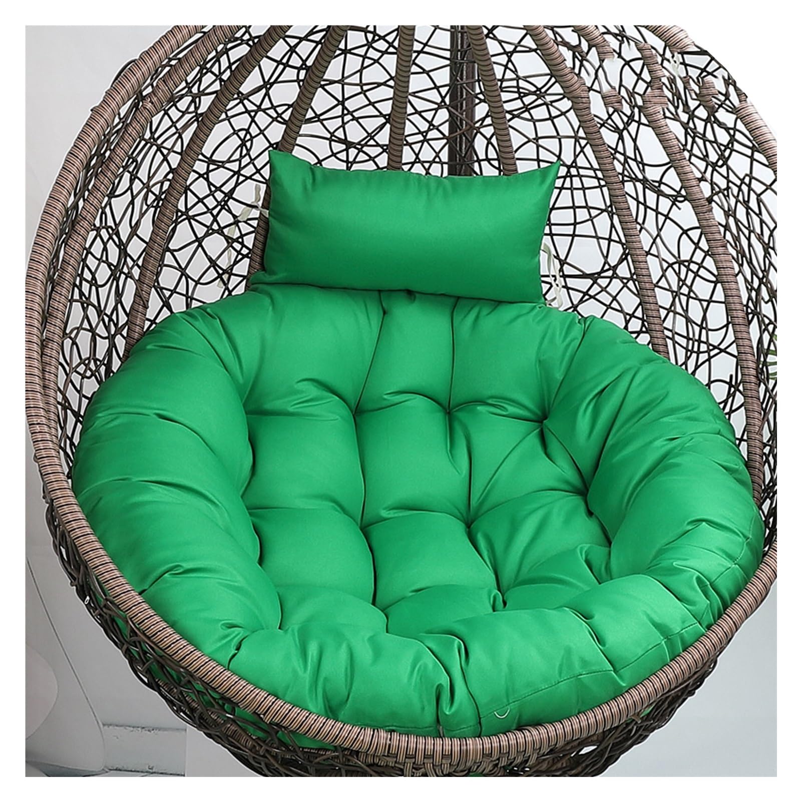 Indoor Egg Chair Cushion Replacement, Hanging Egg Chair Cushion with Pillow,Swing Chair Cushion, Hanging Basket Seat Cushion with Filling Cotton for Garden Patio Outdoor(Color 9,Diameter 120cm)