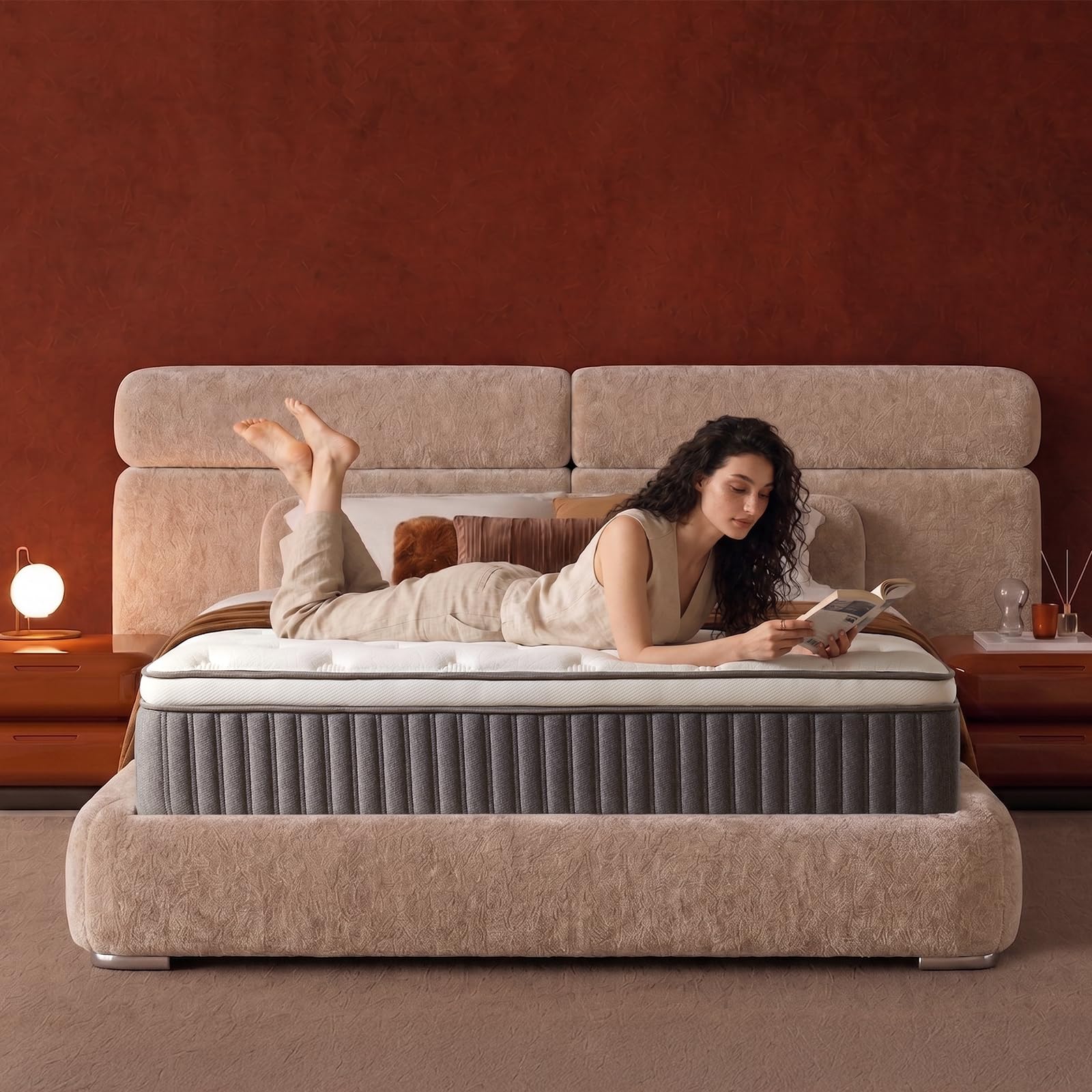 Photo 1 of Kovwtq Queen Mattress 12 Inch, Memory Foam Hybrid, Medium Firm