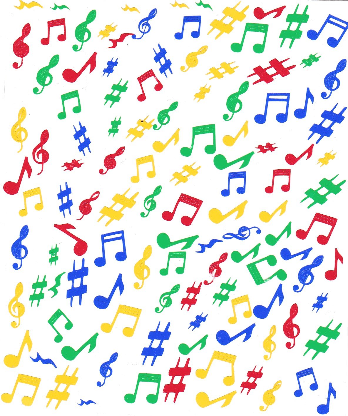 Musical Instruments Notes Collection (Musical Notes Press on Nail Stickers ~ Multi)