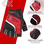 HANDLANDY Fingerless Gants de travail pour les hommes, Gant de travail à moitié doigt Grip d'absorption de choc TPR Gants anticollision pour hommes & Femmes(M)