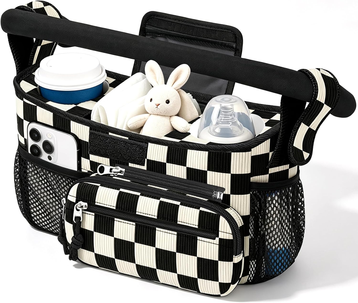 Femuar Universal Stroller Organizer, Stroller Caddy with Cup Holder