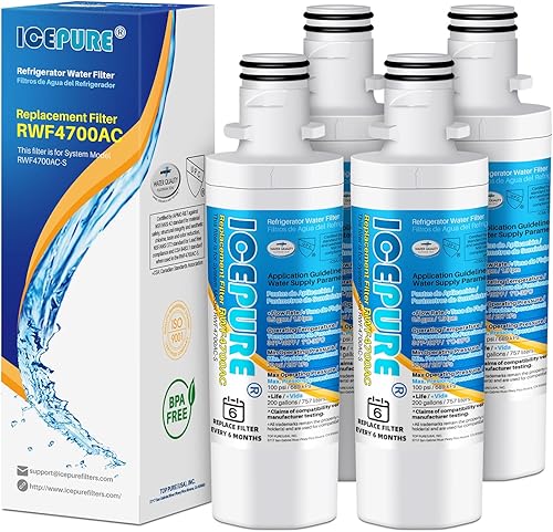 Miniatura 9 de ICEPURE Filtro de agua para refrigerador ADQ747935 de repuesto para LG LT1000P, MDJ64844601, Kenmore Elite 9980, ADQ74793501 LT1000PC ADQ74793502