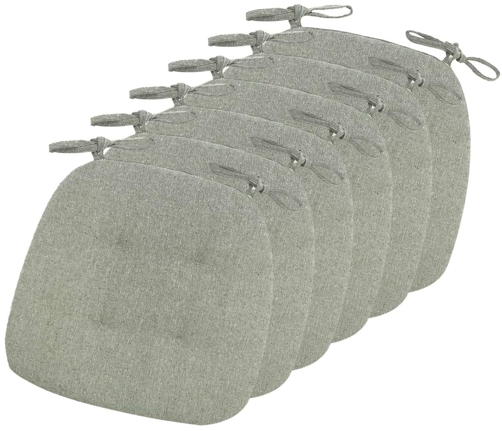 Cojín para Silla de Comedor con Lazos, cojín para Asiento de Cocina con Forma de Herradura, Almohadillas para Silla de Comedor, se Pueden Usar de Doble Cara