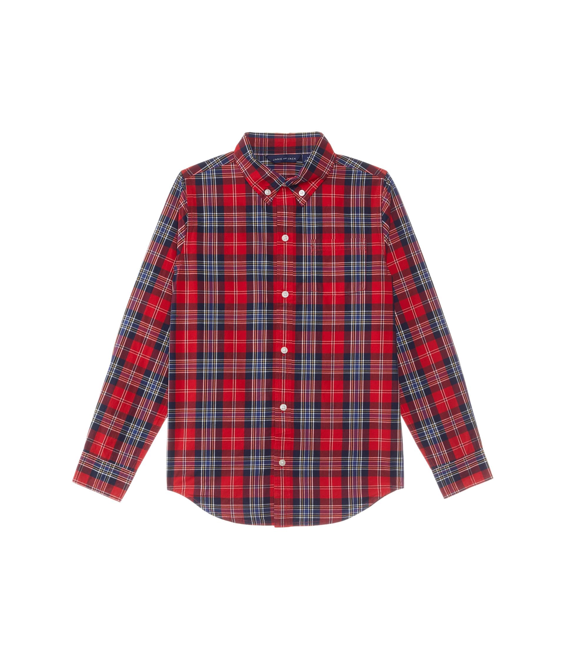 Janie and Jack Boys' Plaid Button-Down Top (Toddler/Little Kid/Big Kid)