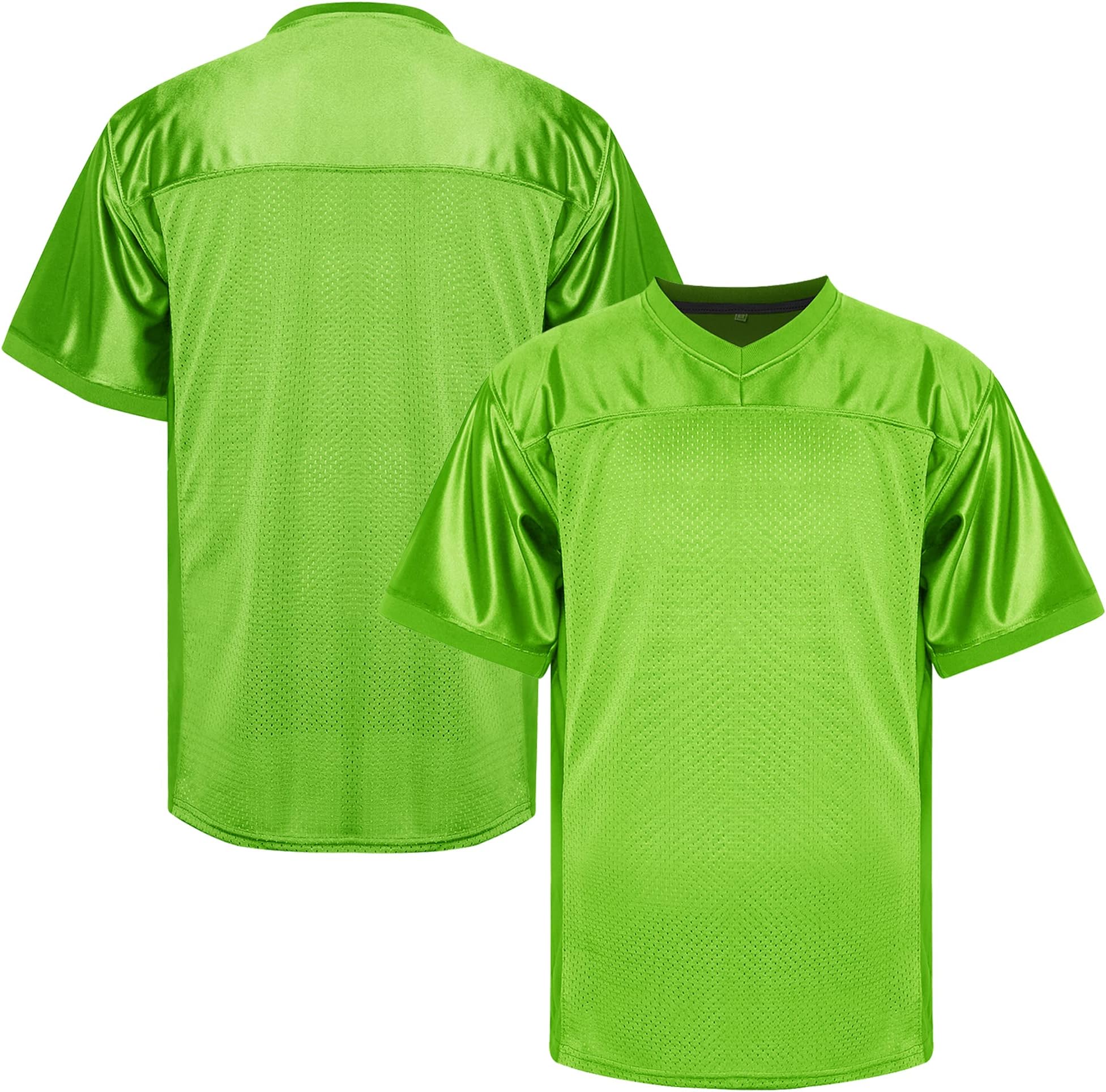 Blank Football Jersey,Men's Practice Jersey Football Athletic Shirt,Hip Hop Sports Blank T-Shirt S-3XL