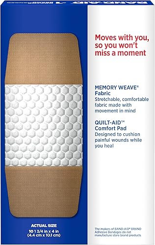 Miniatura 6 de Vendajes Adhesivos Band-Aid de Tela Flexible, Extra Grande, 10 Unidades (Paquete de 2)