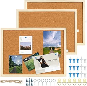 Panneau Liege Board2by Tableau D'affichage En Liège De 61 X 91 Cm, Cadre En Bois Tableau En Liege Mural