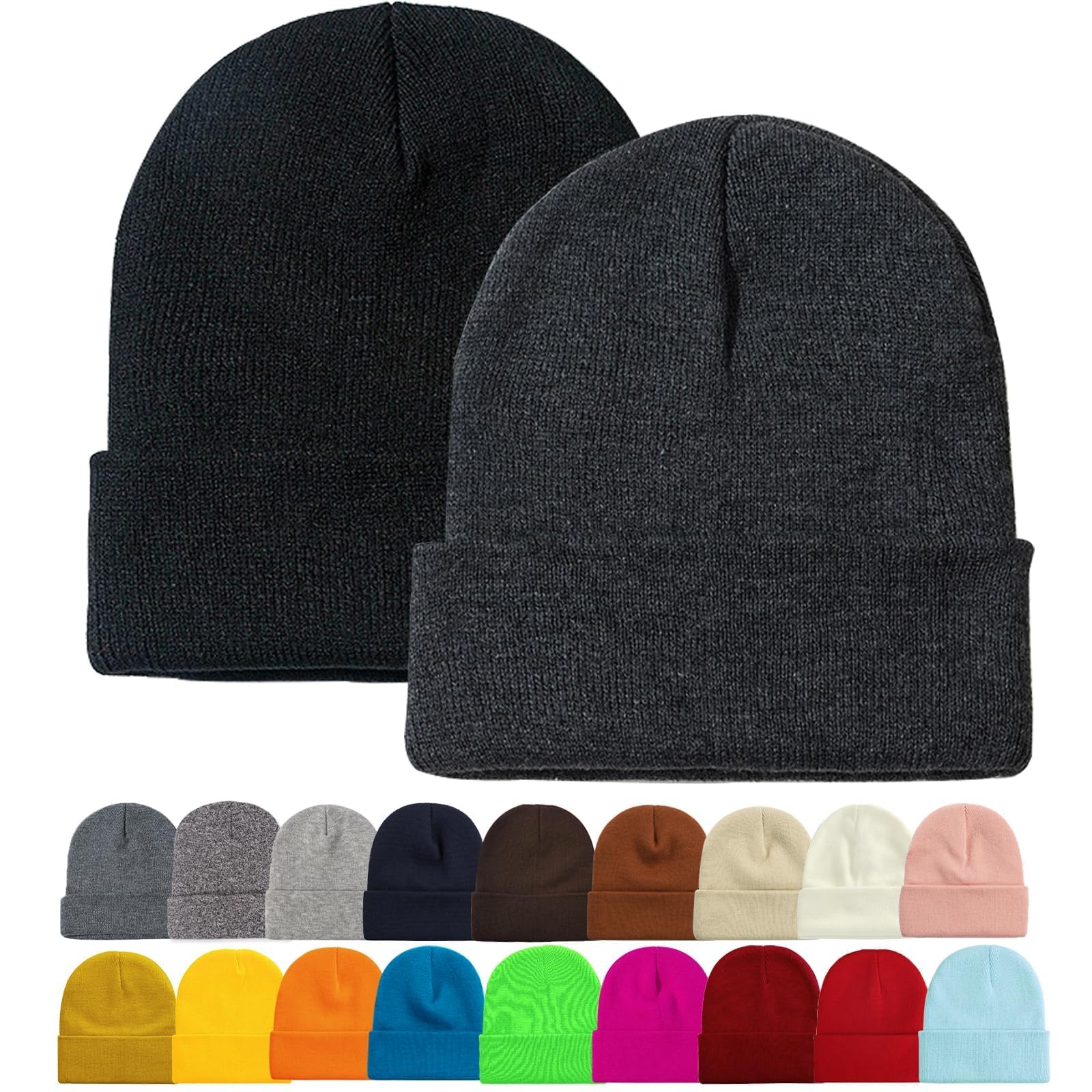 ZOORON Beanie for Men Women Slouchy Winter Beanie Hats Cuffed Skull Caps