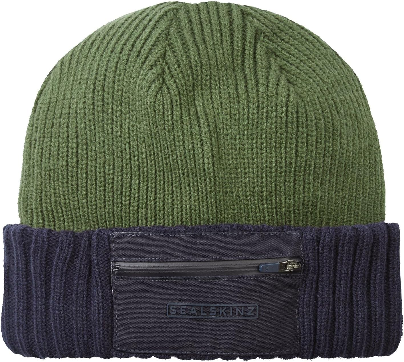 SEALSKINZ Unisex-Adult Colby Waterproof Zipped Pocket Knitted Beanie