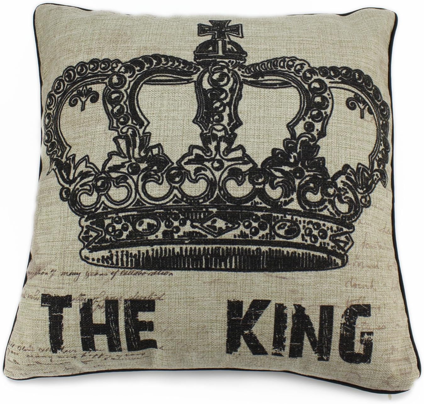 Generic 18x18 Cotton Linen Sofa Cushion Pillow Case the King by Gainbon