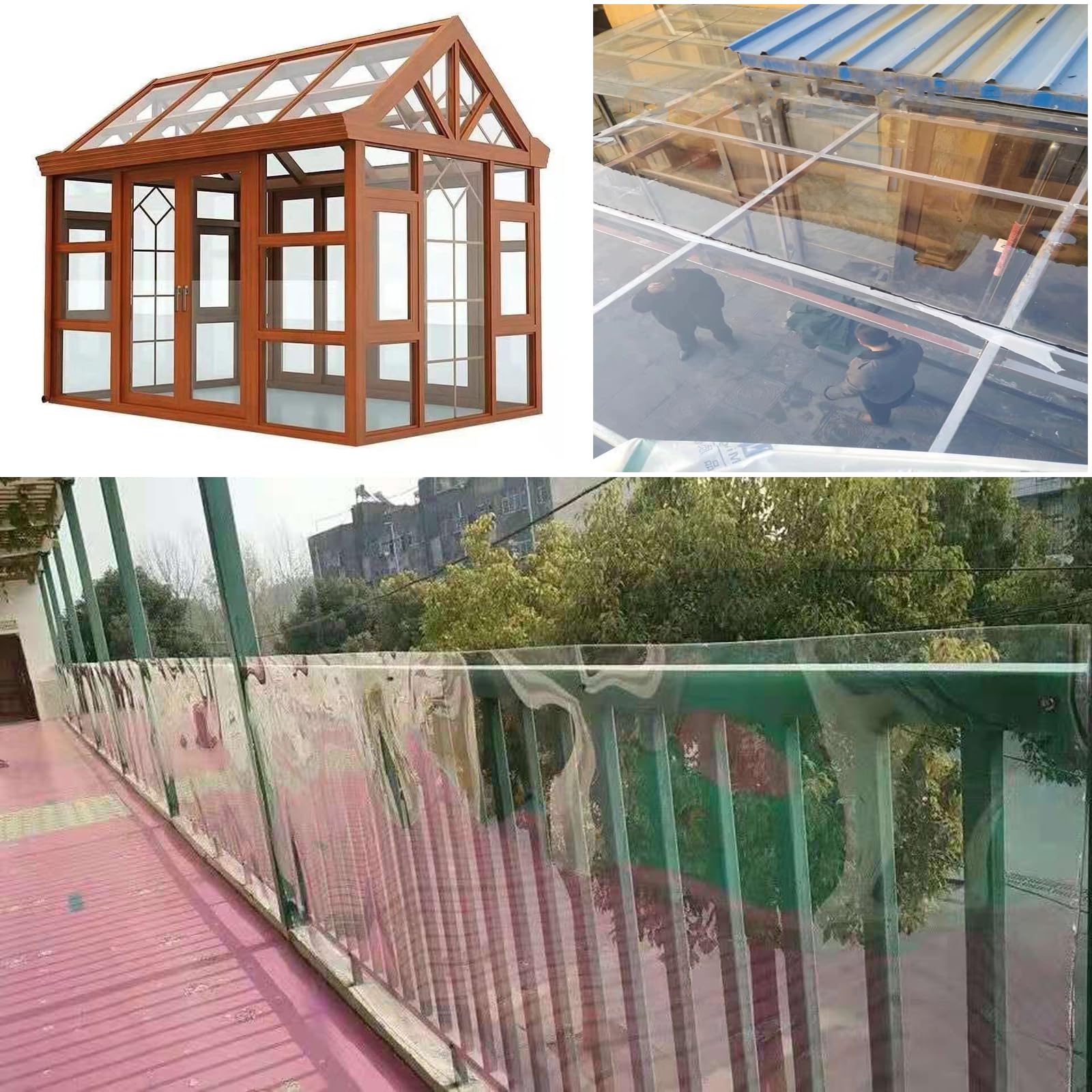 Placas de Policarbonato 2mm Láminas de Plástico Transparente e Impermeable,Paneles de Techo Planchas Revestimiento de Repuesto para Invernadero,Cochera Cubierta Toldo (1,56m x 4,5m)