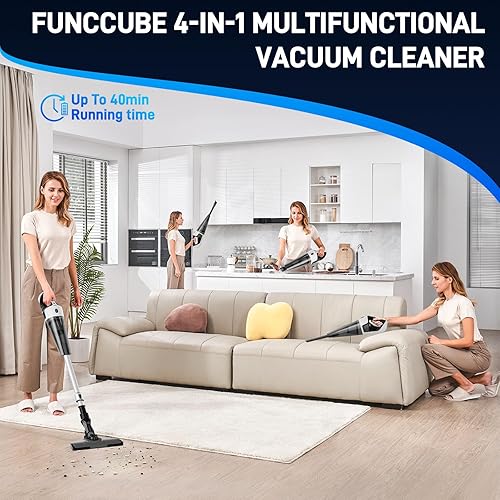 Miniatura 2 de Aspiradora inalámbrica  Aspiradoras para el hogar, aspiradora ligera de alta potencia para pelo de mascotas, alfombra de piso de madera dura,