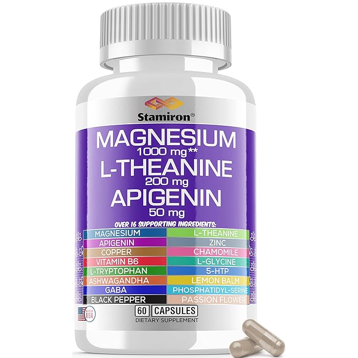 Buy Magnesium Complex 1000mg L Theanine 200mg Apigenin 50mg Supplement