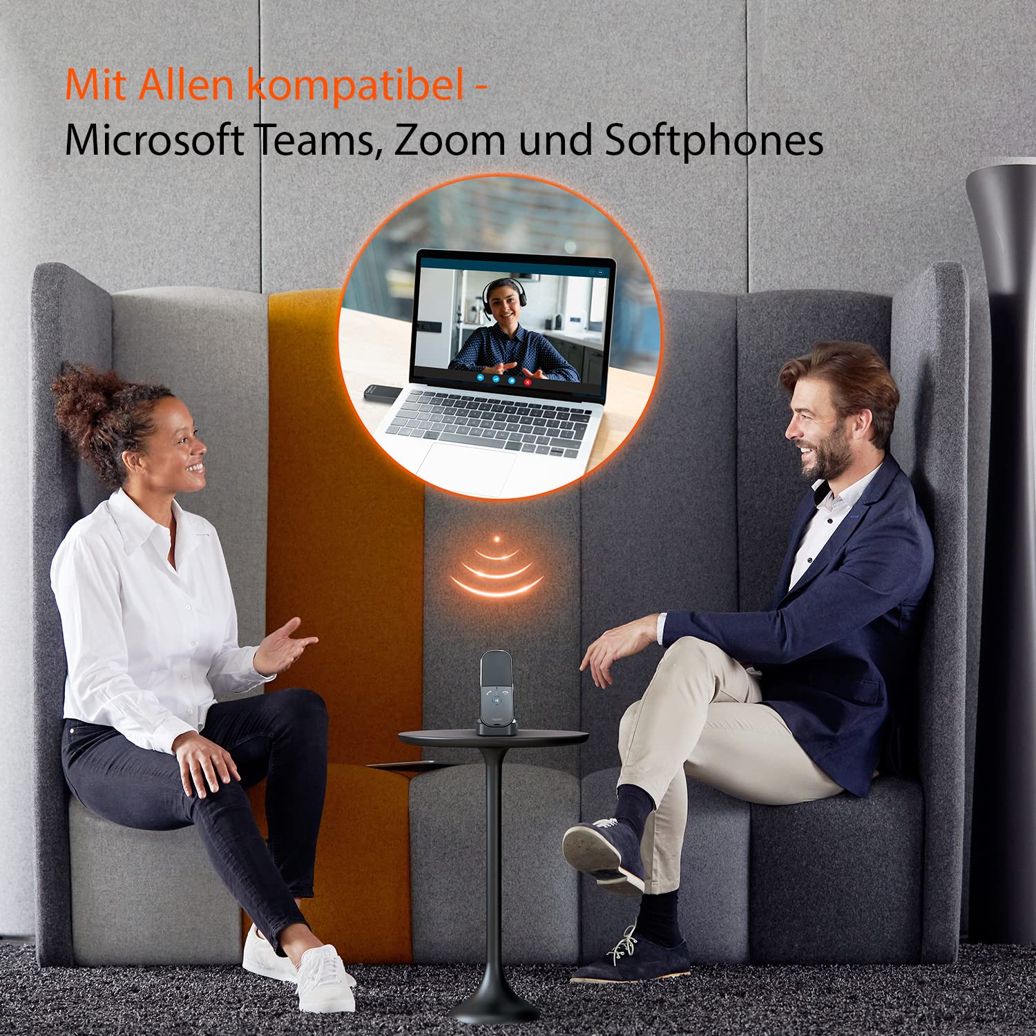 Gigaset ION - Freisprecheinrichtung mit Handsetfunktion - USB-C - Annäherungssensor - DECT kompatibel - HD AUDIO - Plug und Play Installation - unterstützt Windows, Linux, Mac OS, schwarz