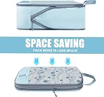 Shaggie 7-Piece Compression Packing Cubes Set – Space-Saving Travel Organizer Bags for Carry-On Suitcase & Luggage, Packing Cubes for Travel Essentials – Lake Blue