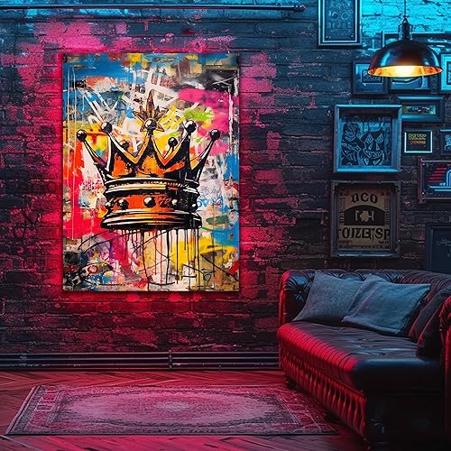 Miniatura 432 de ANRUOXI Graffiti - Lienzo decorativo para pared, diseño abstracto retro, pintura urbana moderna, póster de decoración de pared de zapatos para