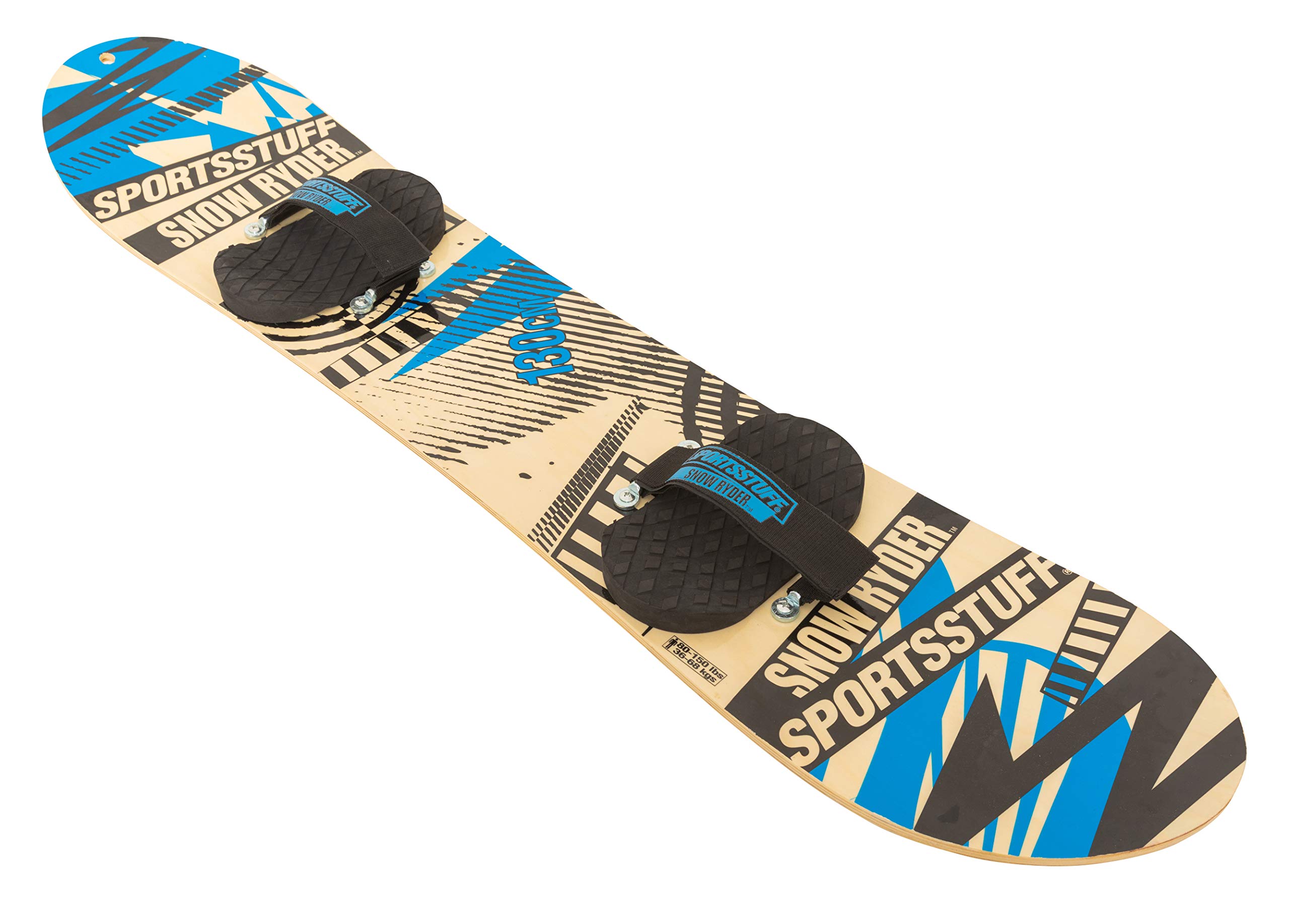SportsStuff Snow Ryder 110cm Hardwood Snowboard w/hook and loop Bindings