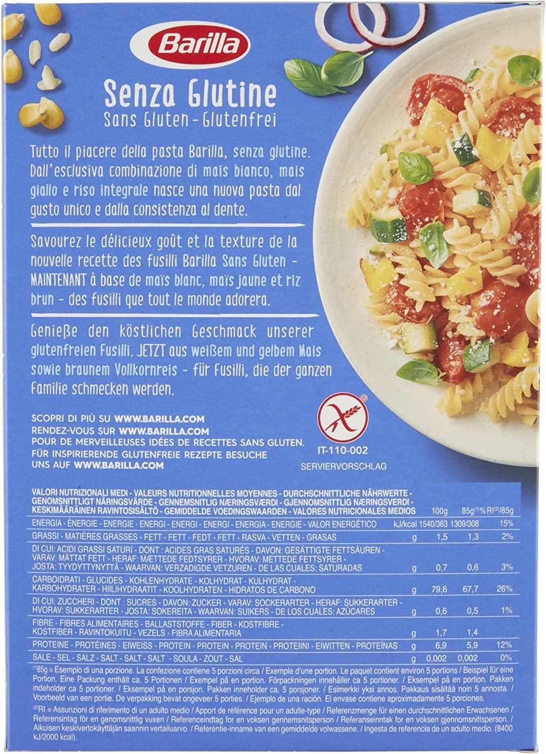 Italian Gourmet Bundle Glutenfreie Fusilli 20x 400g + Italian Gourmet Polpa Gratis – Pasta Senza Glutine aus Mais & Reis, italienische Fusilli für Pasta, Salat & Auflauf, Vorrat 8kg