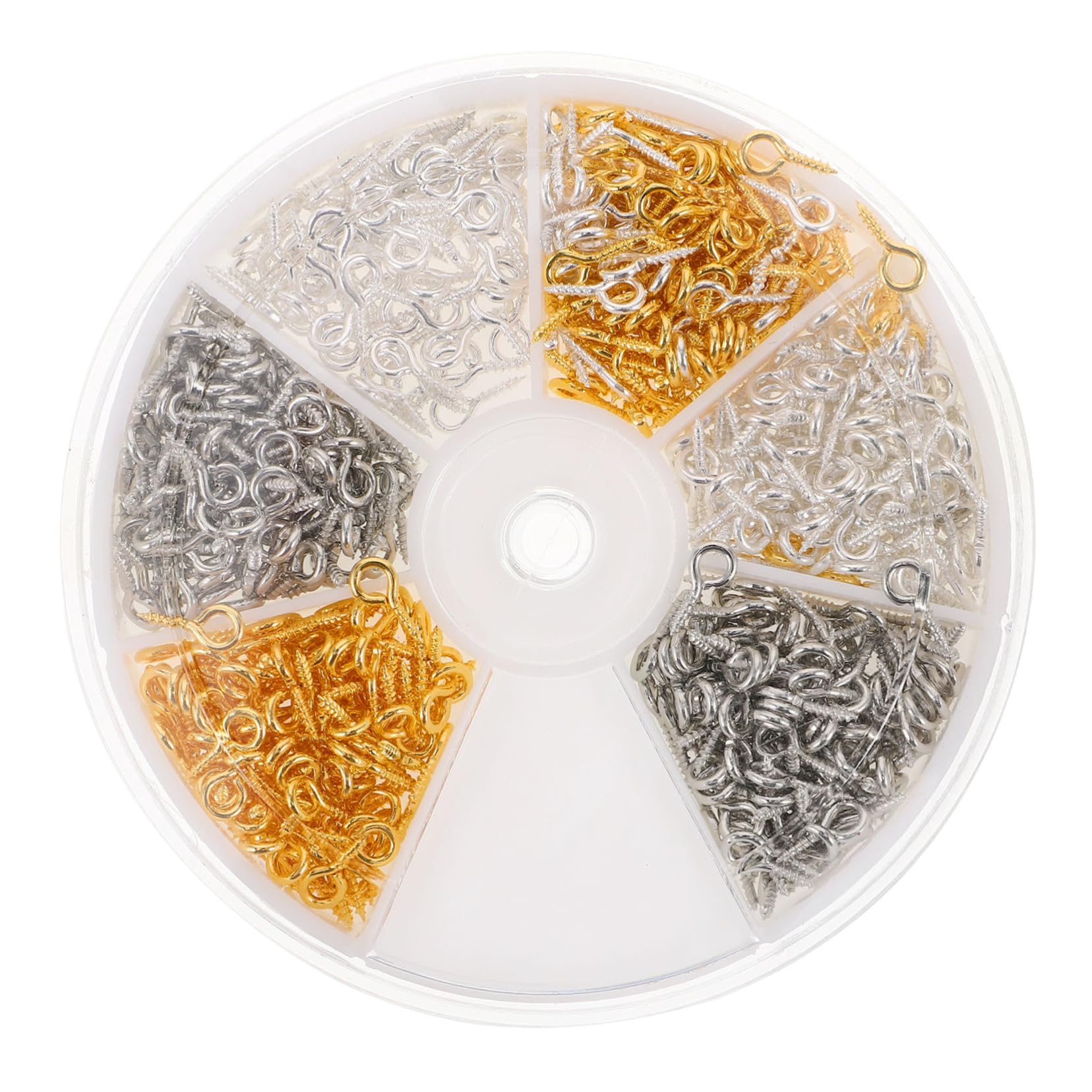 Unomor DIY Crafts Screw Jewelry Making Findings Eye Bolt Screw Hooks Metal Set