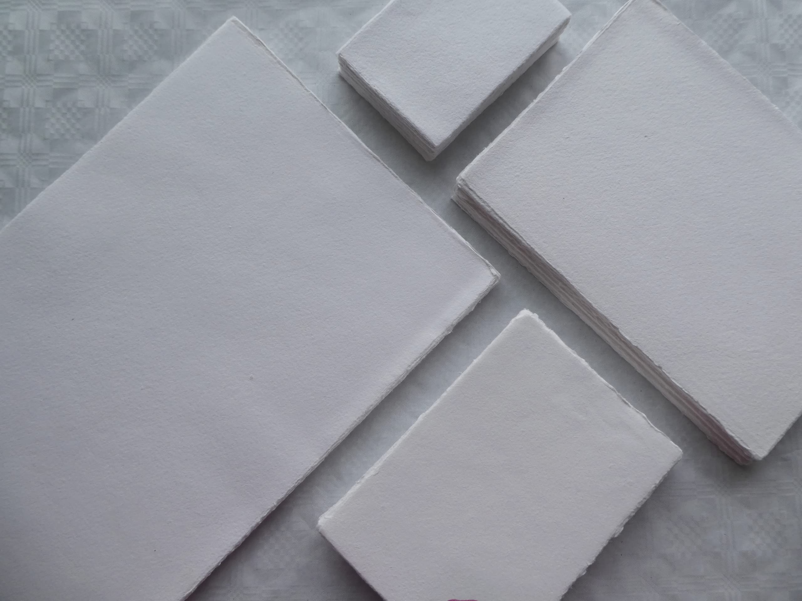 Handgeschöpftes Büttenpapier A6 – 10 Bogen, 300 G/m², Aus Baumwolle, Für Aquarell, Acryl & Fotodruck