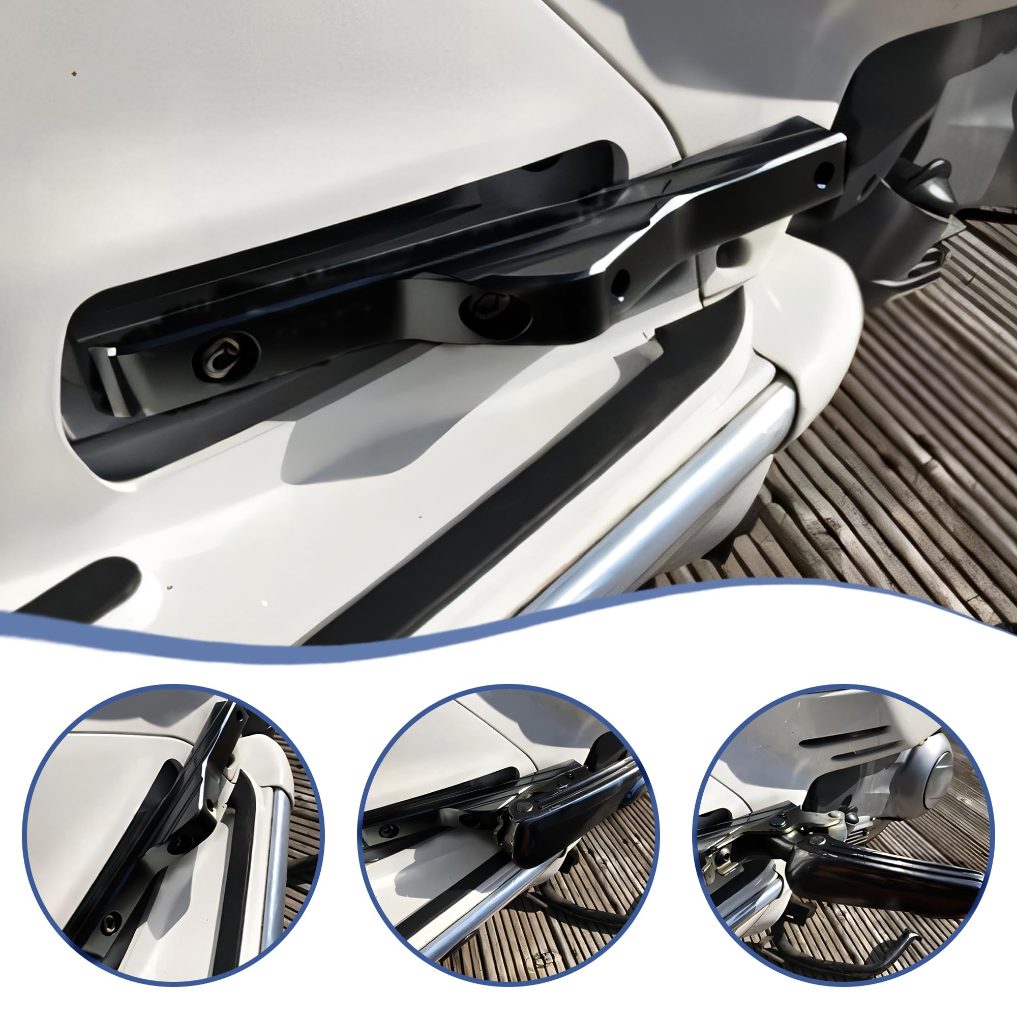 ohbien Motorrad Verlängerte Fußrasten für Vespa, 2 Stück fußrastenverlängerungen Beifahrerfußstütze Fußstütze Zubehör für Vespa GT GTS GTV 60 125 200 250 300, Schwarz