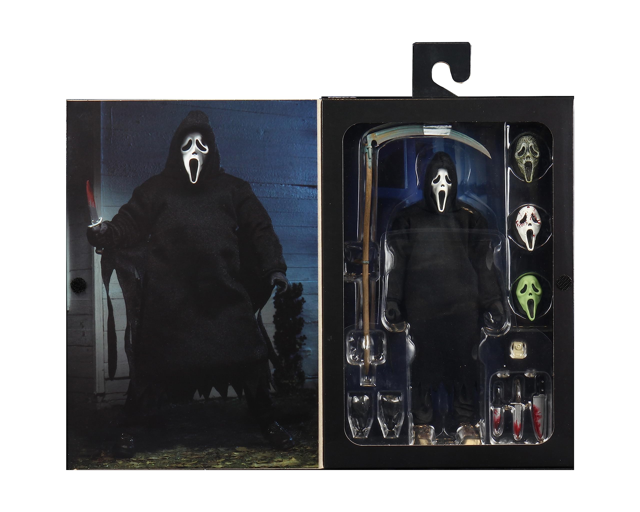 NECA Figura acción Ghostface 18cm | Scream - Figura de acción Ultimate de 7 pulgadas - Cara fantasma