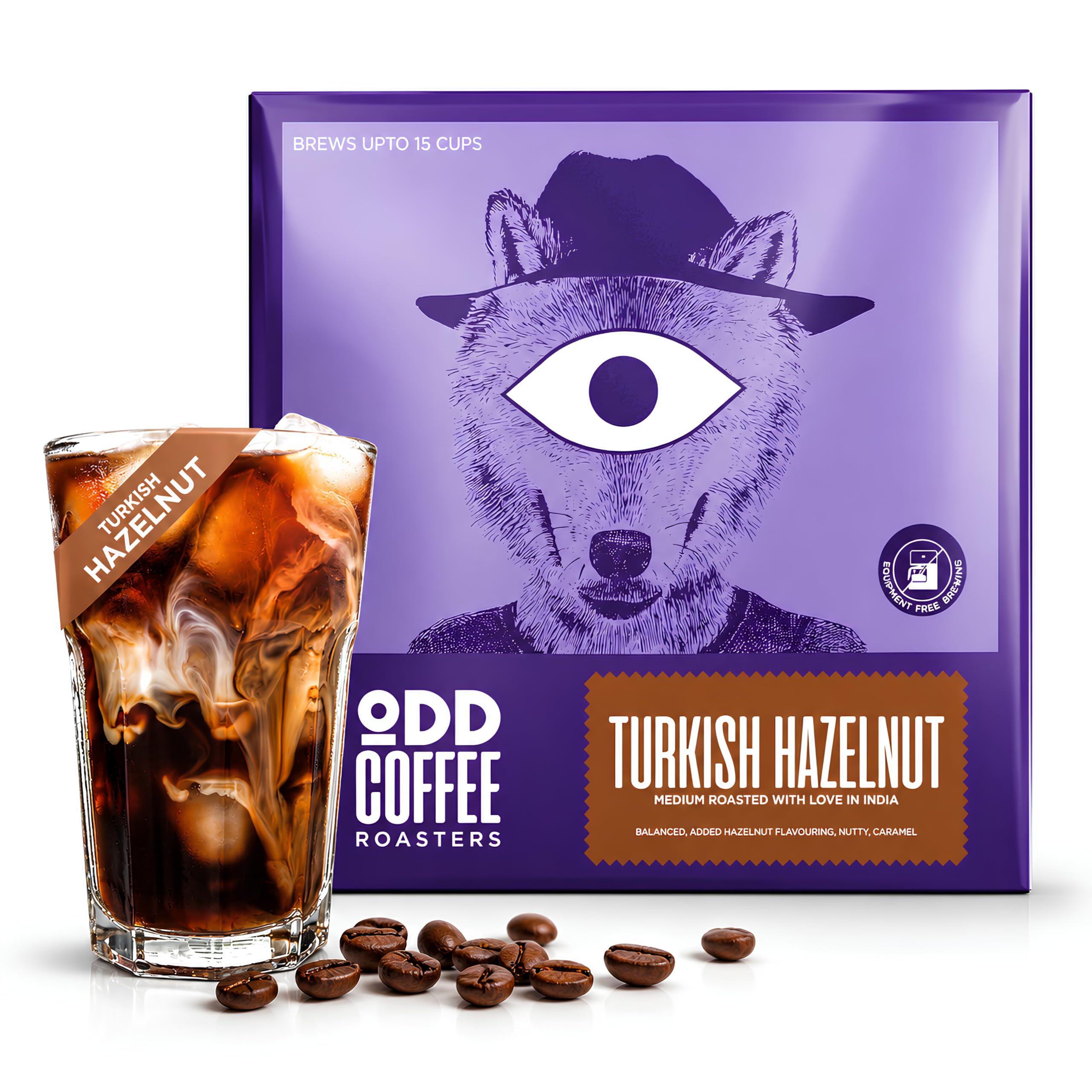ODD COFFEE ROASTERS Hazelnut Cold Brew Coffee Bags | 5 Bags Makes 15 Cups | Easy 3-Step Overnight Brew | No Equipment Needed | 100% AAA Grade Specialty Arabica | Sourced from Chikmagalur-image-22