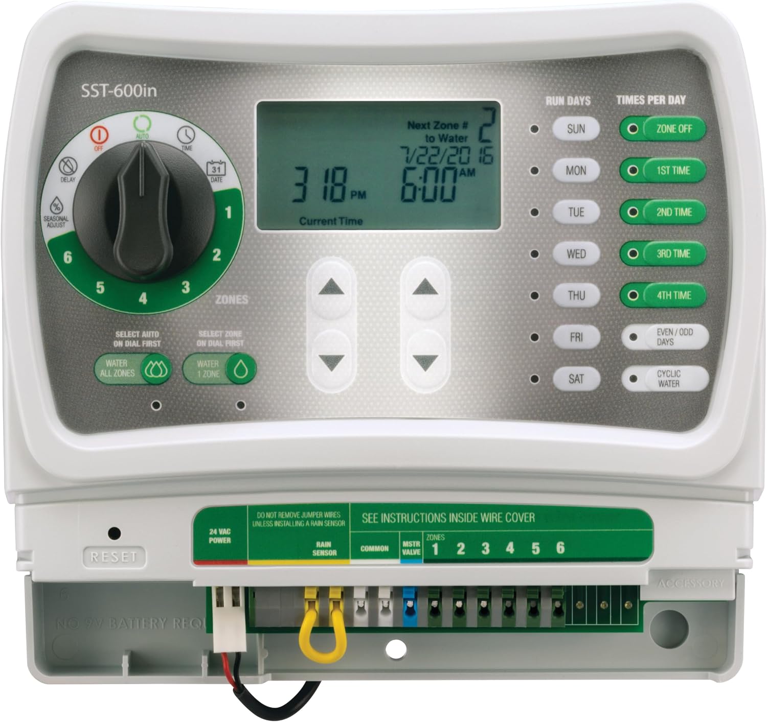 Rain Bird SST600IN Irrigation Controller, Indoor, 6-Station thumbnail 4