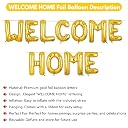 Mystic Toy Store Welcome Home Banner Gold for Baby Boy Girl Bride Airport Foil Balloon Decoration Decor Celebration Golden gallery image