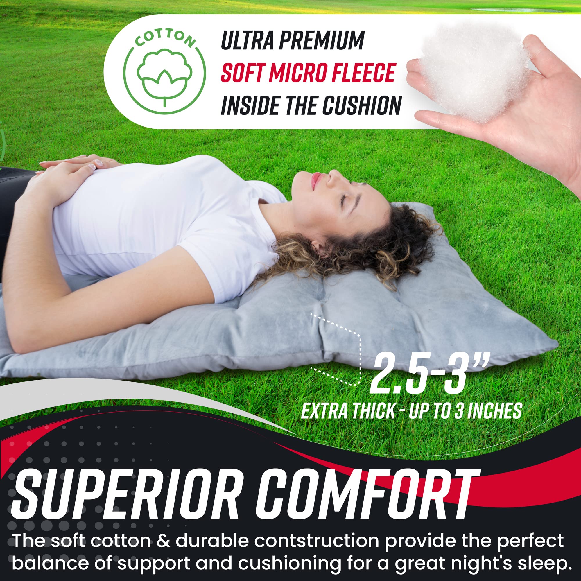 YYET - Matelas Épais Pliable Pour Lit D'Enfant Ou Camping - Coton Doux - 190x70 Cm - Imperméable - Léger Et Portable