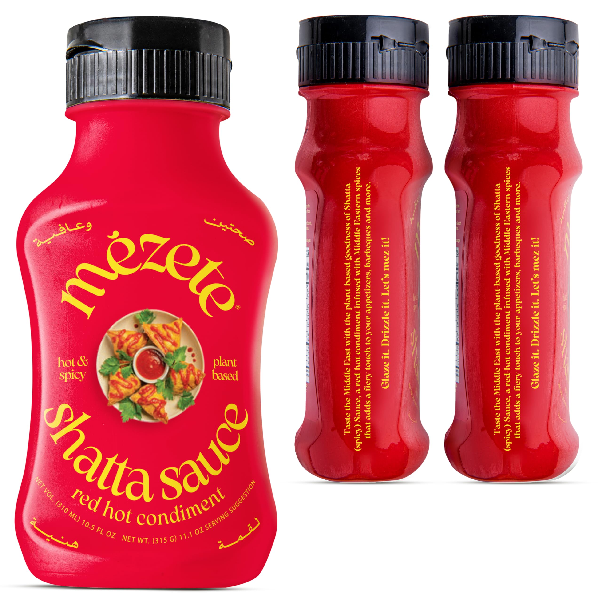 Mezete Red Hot Sauce | Shatta | Preservative-Free | Easy Squeeze Bottle | Red Pepper Sauce | Gluten-Free Spicy Sauce for Wings, Burgers, and Steaks |
